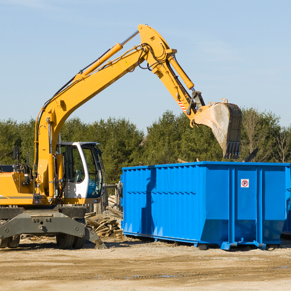 are there any restrictions on where a residential dumpster can be placed in Combes Texas